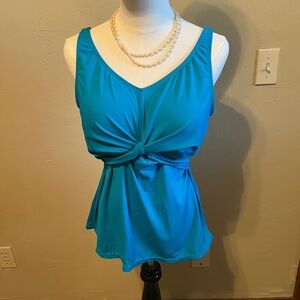 Teal tankini top size 16